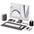 Apple-themed Desktop Decor Set 3D model small image 15