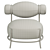 Contemporary Chignon Armchair Modern Design 3D model small image 6