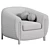 Nora Tub Chair: Modern Elegance 3D model small image 5