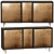 Arteriors Kilpatrick Short Cabinet - Ebony Gold Leaf 3D model small image 1