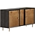 Arteriors Kilpatrick Short Cabinet - Ebony Gold Leaf 3D model small image 2