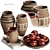 Fairfax Terracotta Vases Decor Set 3D model small image 2