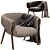 Modern Elegant Monica Armchair Design 3D model small image 5