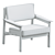  Modern Brazilian Design Armchair 3D model small image 4