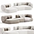 Versatile Hug Modular Sofa 3D model small image 1