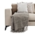 Lennox Twin Sofa Set with Velvet and Jute Upholstery 3D model small image 3