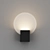 Modern Black Metal Wall Sconce 3D model small image 3