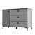 Zima One-Door Chest with Drawers 3D model small image 4