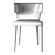 Modern Vegan Leather Dining Armchair 3D model small image 6