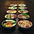 Freshly Made Mixed Salad Bowls 3D model small image 5