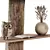 Rustic Tree Trunk Corner Shelf 3D model small image 2