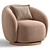 Modern Aria Armchair: 3Ds Max 3D model small image 2