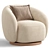 Modern Aria Armchair: 3Ds Max 3D model small image 3