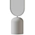 Elegant Oval Metal Floor Mirror 3D model small image 4