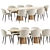 Modern Dining Set 78 Ensemble 3D model small image 1