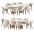 Modern Dining Set 78 Ensemble 3D model small image 2