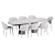 Modern Dining Set 78 Ensemble 3D model small image 3