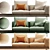 Luxury Minotti Dylan Velvet Leather Set 3D model small image 2