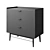  PENELOPE 3-Drawer Dark Blue Dresser 3D model small image 4