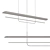 Sleek Linear LED Pendant Light 3D model small image 2