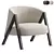 Freddie Fabric Armchair: Contemporary Comfort 3D model small image 1