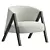 Freddie Fabric Armchair: Contemporary Comfort 3D model small image 3