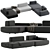 Customizable Modular Sofa Flat Unique Configuration Choices 3D model small image 2