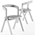 Sleek Modern DIVERGE Chair 3D model small image 3