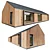 Mini Home Model with Doors 3D model small image 6