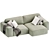 Modern Corner Sofa Viena Model 3D model small image 3