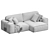 Modern Corner Sofa Viena Model 3D model small image 6