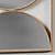 Sandglass Wall Mirror, Gold Accents 3D model small image 3