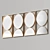 Sandglass Wall Mirror, Gold Accents 3D model small image 4