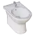 Elegant Floor Bidet VILLEROY&BOCH O'NOVO 3D model small image 2