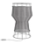 Modern Table Lamp in Chrome 3D model small image 2