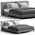 Modern Minimalist Bethune Bed 3D model small image 1