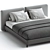 Modern Minimalist Bethune Bed 3D model small image 2