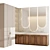 Modern Mina Bathroom Set 3D model small image 1