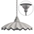 Vintage Frilly Glass Pendant Light 3D model small image 2