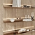 Industrial-Style Hanging Metal Shelves 3D model small image 3