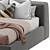 Cozy Single Bed Siena: Plush Paradise 3D model small image 5