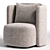 Modern Swivel Club Chair 2017 3D model small image 4