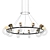 Ring Glass Chandelier Olympe 3D model small image 1