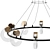 Ring Glass Chandelier Olympe 3D model small image 2