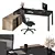 Executive L-Shaped Office Desk 3D model small image 3