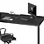 Executive L-Shaped Office Desk 3D model small image 4