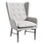 Modern Gray Mehjden Armchair 3D model small image 1