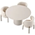  Modern Round Dining Set - VIDA Corona & Akiko 3D model small image 6