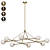 Elegant Andrews Chandelier with Murky Glass 3D model small image 1