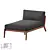 Modern Wood and Fabric Sofa 3D model small image 1